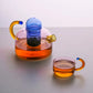 Farbe Bloom Glas Teekanne & Tassen Set