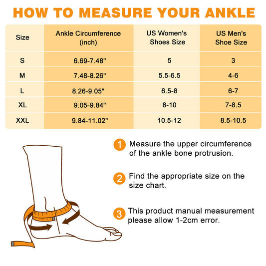Frendorf | Verstellbare Knöchelkompressionsmanschette Knöchelbandage Pflege 2er Pack