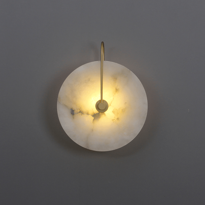 Weiße Alabaster-Wandlampe