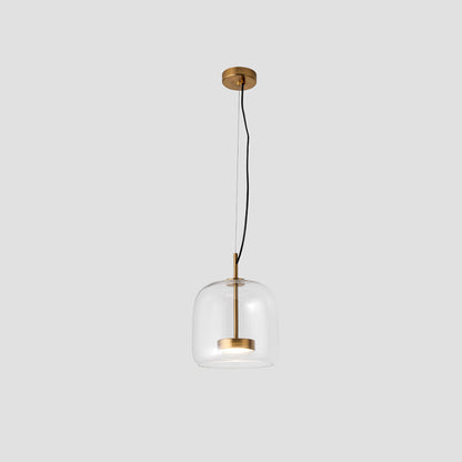 Frendorf | AmberGlow LED Pendelleuchte | Retro Metall & Glas | Elegante Raumbeleuchtung