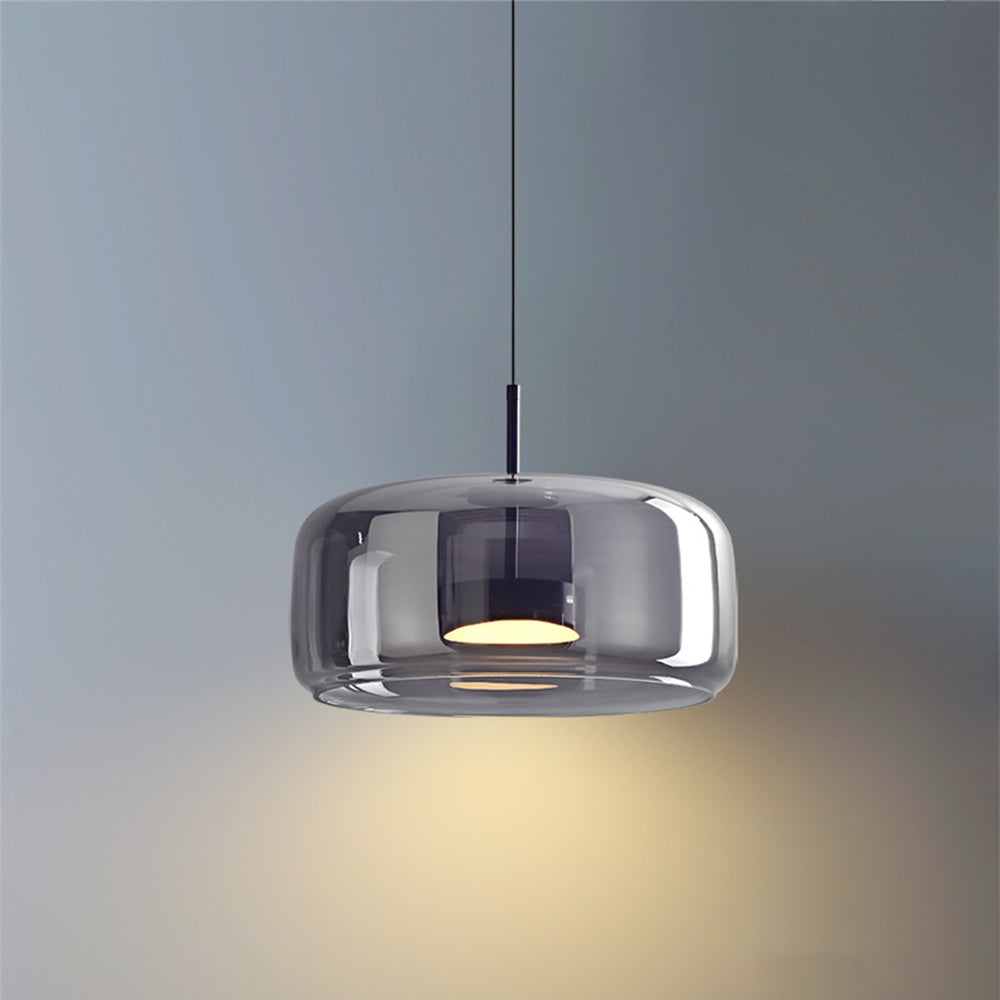 Frendorf | AmberGlow LED Pendelleuchte | Retro Metall & Glas | Elegante Raumbeleuchtung