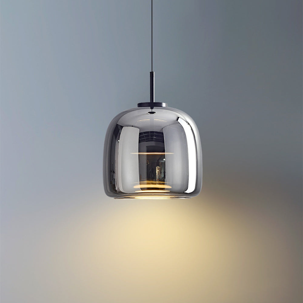 Frendorf | AmberGlow LED Pendelleuchte | Retro Metall & Glas | Elegante Raumbeleuchtung