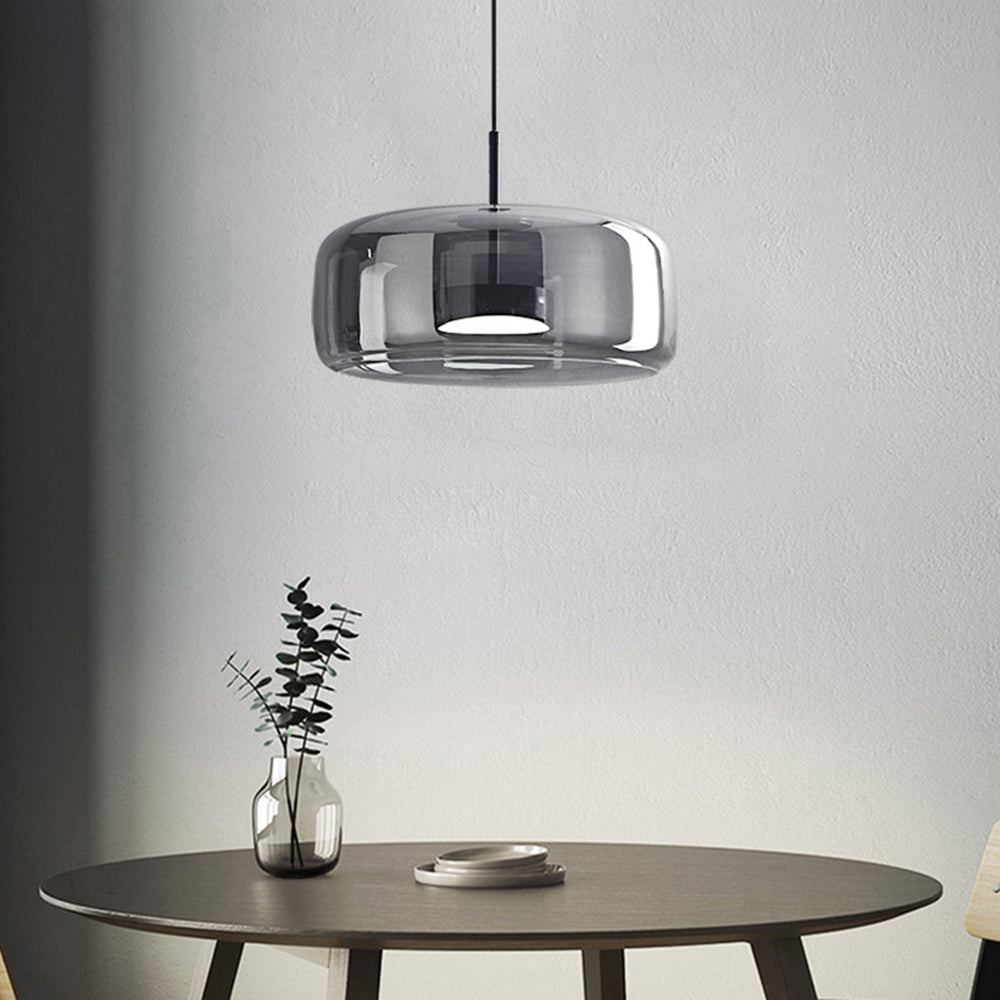 Frendorf | AmberGlow LED Pendelleuchte | Retro Metall & Glas | Elegante Raumbeleuchtung