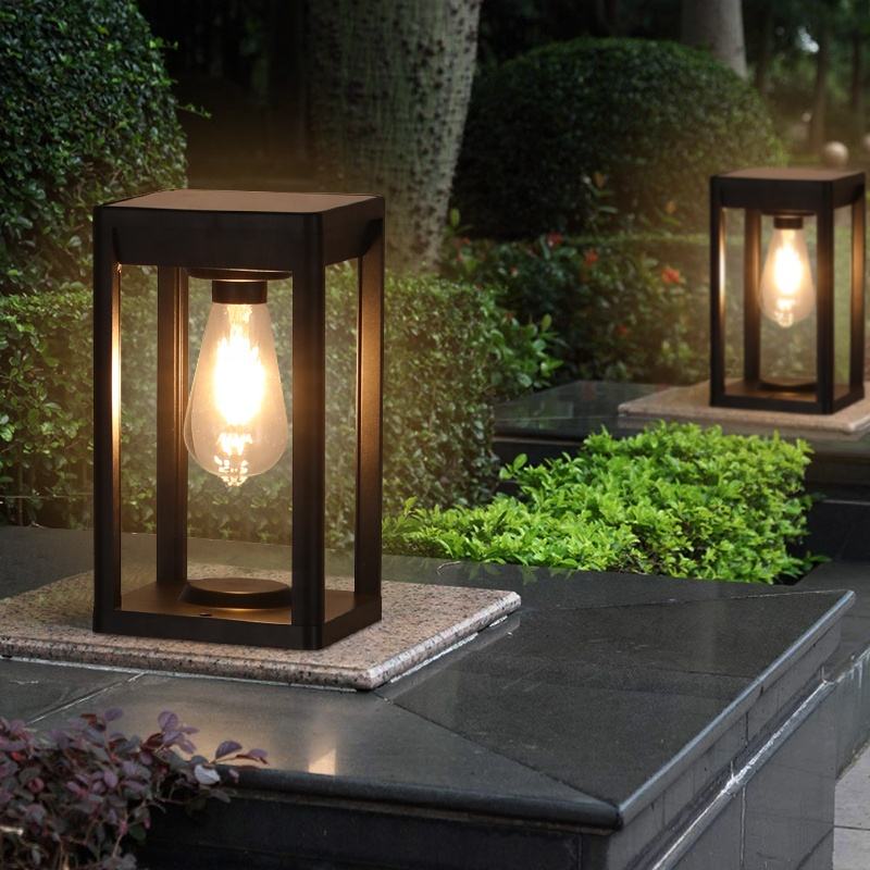Frendorf | VeroLight Solar Säulenlampe | Solarbetrieb | Wetterfest | Außenbeleuchtung für Garten & Terrasse