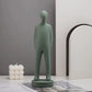ARTLOVIN Abstrakte Menschen Statue Tischplatte Harz Figuren Lesen Skulpturen Modern Weiß Heimdekoration Ornamente Vintage Grau