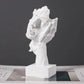 ARTLOVIN Vintage Denker Figurine Abstraktes Gesicht Kunstskulptur No Hören/Sprechen/Sehen Moderne Heimharz Dekorative Schreibtischdekorationen