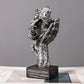 ARTLOVIN Vintage Denker Figurine Abstraktes Gesicht Kunstskulptur No Hören/Sprechen/Sehen Moderne Heimharz Dekorative Schreibtischdekorationen