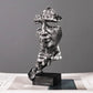 ARTLOVIN Vintage Denker Figurine Abstraktes Gesicht Kunstskulptur No Hören/Sprechen/Sehen Moderne Heimharz Dekorative Schreibtischdekorationen