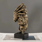 ARTLOVIN Vintage Denker Figurine Abstraktes Gesicht Kunstskulptur No Hören/Sprechen/Sehen Moderne Heimharz Dekorative Schreibtischdekorationen