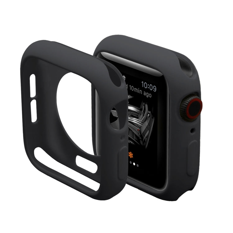Frendorf | ENKAY Hat-Prince 2 in 1 TPU halbgekleidete Schutzhülle + 3D Full Screen PET gebogene Wärmebiege HD Bildschirmprotektor für Apple Watch Series 5 & 4 44mm (Schwarz)