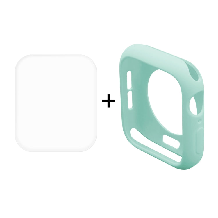 Frendorf | ENKAY Hat-Prince 2 in 1 TPU halbklare Schutzhülle + 3D Vollbild PET gebogene Wärmebiege HD Bildschirmfolie für Apple Watch Series 5 & 4 44mm (Grün)