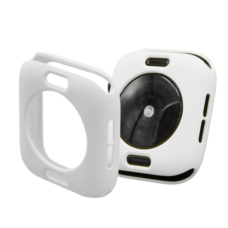 Frendorf | ENKAY Hat-Prince 2 in 1 TPU Semi-bedeckter Schalen + 3D Vollbild PET Gebogenes Wärme-Biegung HD Bildschirm Schutzfolie für Apple Watch Series 5 & 4 44mm(Weiß)