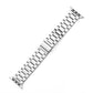 Frendorf | Für Apple Watch Series 10 42mm / 9&8&7 41mm / SE 3&SE 2&6&SE&5&4 40mm / 3&2&1 38mm Klappverschluss 3 Perlen Edelstahl Armband (Silber)