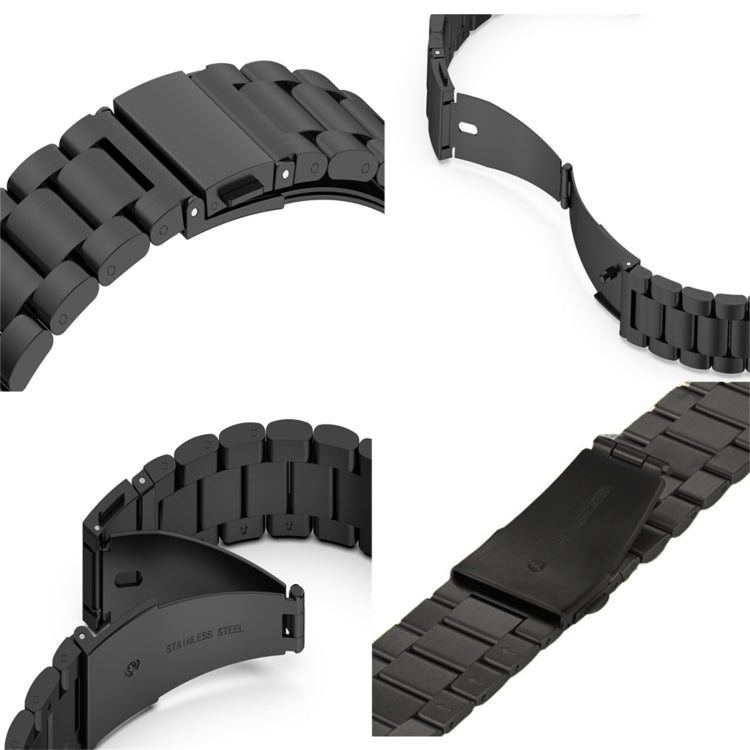Frendorf | Für Apple Watch Series 10 42mm / 9&8&7 41mm / SE 3&SE 2&6&SE&5&4 40mm / 3&2&1 38mm Klappverschluss 3 Perlen Edelstahl Armband (Silber)