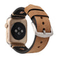 Frendorf | Für Apple Watch Series 10 42mm / 9&8&7 41mm / SE 3&SE 2&6&SE&5&4 40mm / 3&2&1 38mm Retro Loch Echtes Leder Armbanduhrband (Khaki)