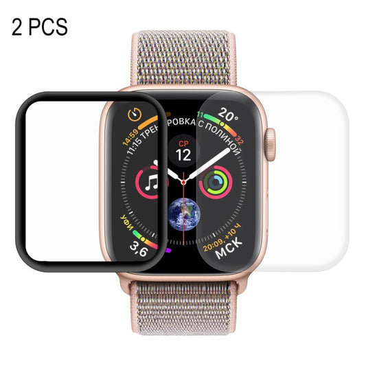 Frendorf | 2 PCS ENKAY Hat-Prince 3D Vollbild PET + 3D Vollbild Elektroplattierung PET Gebogen Wärmebiegen HD Displayschutz für Apple Watch Series 4 40mm