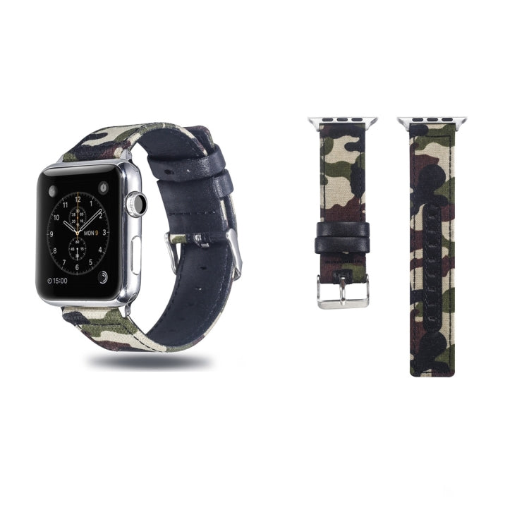 Frendorf | Stoff+Rindsleder-Uhrarmband für Apple Apple Watch Series 7 41mm / 6 & SE & 5 & 4 40mm / 3 & 2 & 1 38mm