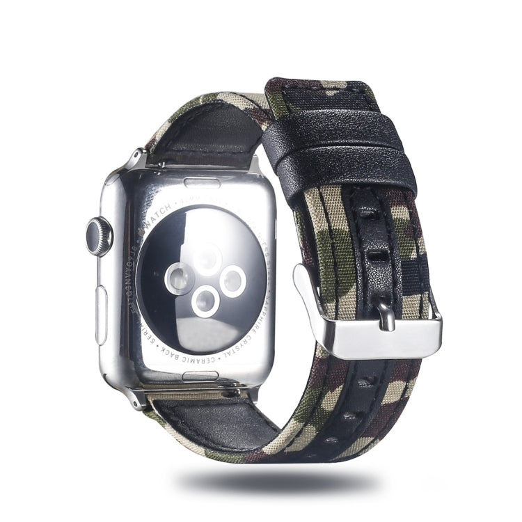 Frendorf | Stoff+Rindsleder-Uhrarmband für Apple Apple Watch Series 7 41mm / 6 & SE & 5 & 4 40mm / 3 & 2 & 1 38mm