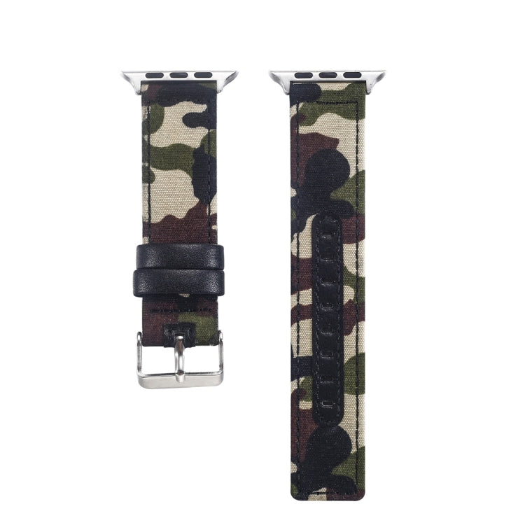Frendorf | Stoff+Rindsleder-Uhrarmband für Apple Apple Watch Series 7 41mm / 6 & SE & 5 & 4 40mm / 3 & 2 & 1 38mm