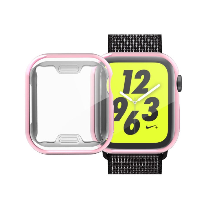 Frerndorf | Volle Abdeckung Plating TPU Hülle für Apple Watch Series 5 & 4 40mm (Rosa)