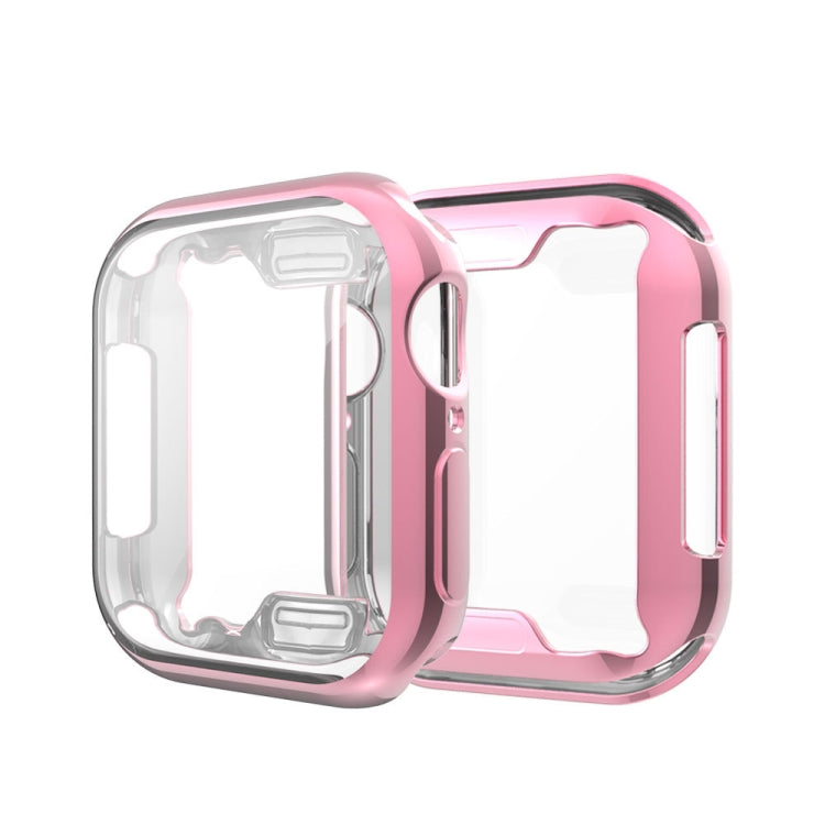 Frerndorf | Volle Abdeckung Plating TPU Hülle für Apple Watch Series 5 & 4 40mm (Rosa)