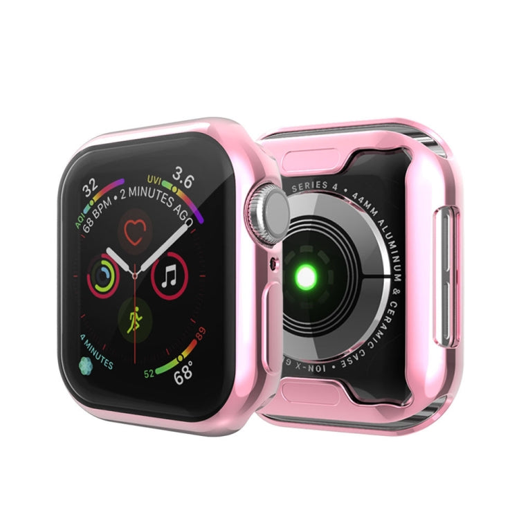 Frerndorf | Volle Abdeckung Plating TPU Hülle für Apple Watch Series 5 & 4 40mm (Rosa)