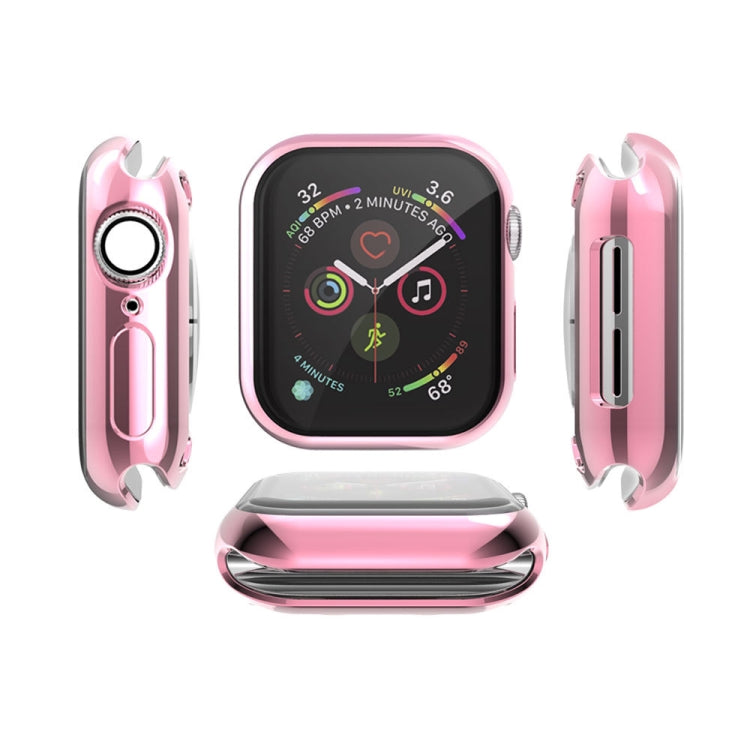 Frerndorf | Volle Abdeckung Plating TPU Hülle für Apple Watch Series 5 & 4 40mm (Rosa)