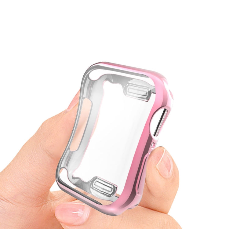 Frerndorf | Volle Abdeckung Plating TPU Hülle für Apple Watch Series 5 & 4 40mm (Rosa)