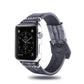 Frerndorf | Weißer Nebel Wachstextur Oberlederriemen für Apple Watch Series 7 41mm / 6 & SE & 5 & 4 40mm / 3 & 2 & 1 38mm (Schwarz)