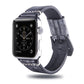 Frerndorf | Weißer Nebel Wachstextur Oberlederriemen für Apple Watch Series 7 41mm / 6 & SE & 5 & 4 40mm / 3 & 2 & 1 38mm (Schwarz)