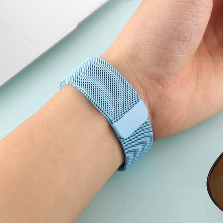 Frendorf | Für Apple Watch Series 7 41mm / 6 & SE & 5 & 4 40mm / 3 & 2 & 1 38mm Farbwechselndes Magnetisches Nylon-Uhrenarmband (Himmelblau)