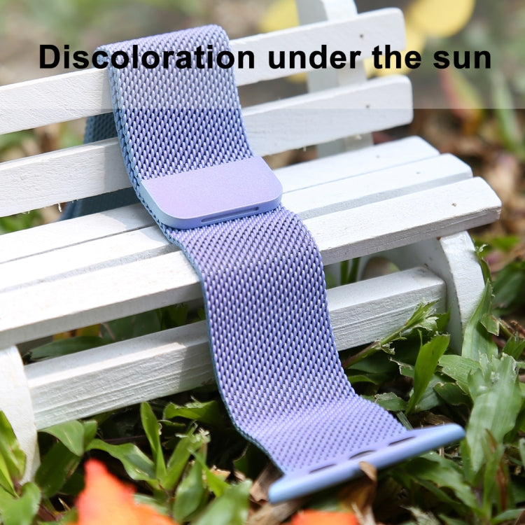 Frendorf | Für Apple Watch Series 7 41mm / 6 & SE & 5 & 4 40mm / 3 & 2 & 1 38mm Farbwechselndes Magnetisches Nylon-Uhrenarmband (Himmelblau)