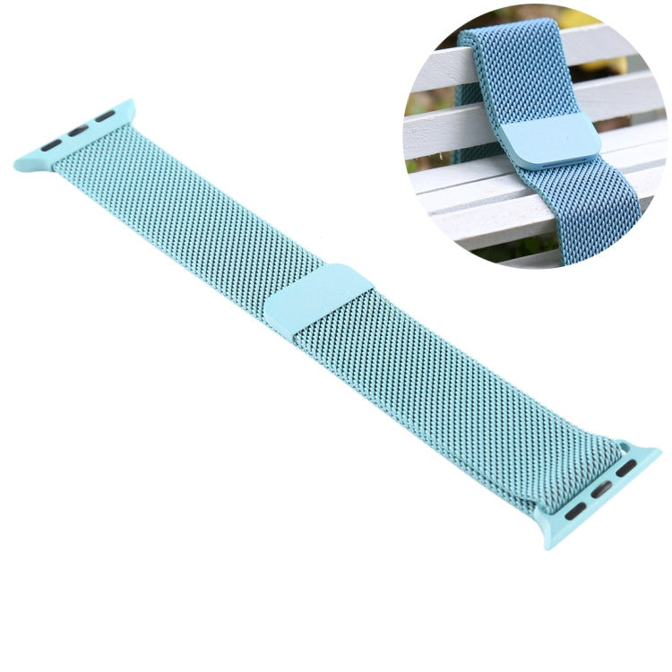 Frendorf | Für Apple Watch Series 7 41mm / 6 & SE & 5 & 4 40mm / 3 & 2 & 1 38mm Farbwechselndes Magnetisches Nylon-Uhrenarmband (Baby Blau)