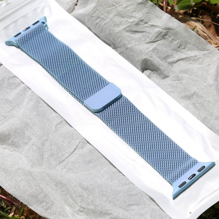 Frendorf | Für Apple Watch Series 7 41mm / 6 & SE & 5 & 4 40mm / 3 & 2 & 1 38mm Farbwechselndes Magnetisches Nylon-Uhrenarmband (Baby Blau)
