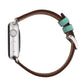 Frendorf | Für Apple Watch Series 10 42mm / 9&8&7 41mm / SE 3&SE 2&6&SE&5&4 40mm / 3&2&1 38mm Frischer Stil Echtes Leder Uhrarmband (Grün)