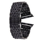 Frendorf | 22 mm Herren versteckte Schmetterlingsschnalle 7 Perlen Edelstahl Armband für Apple Watch 38 mm (Schwarz)