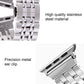 Frendorf | 22mm Herren Versteckter Schmetterlingsverschluss 7 Perlen Edelstahl Uhrenarmband für Apple Watch 38mm (Silber)