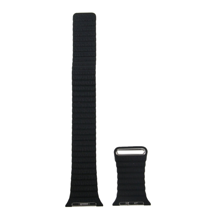 Frendorf | Für Apple Watch 38mm Loop Magnetverschluss Clasp PU Leder Armband (Schwarz)