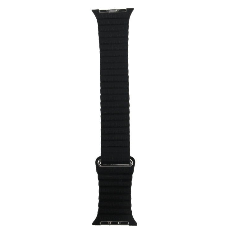 Frendorf | Für Apple Watch 38mm Loop Magnetverschluss Clasp PU Leder Armband (Schwarz)