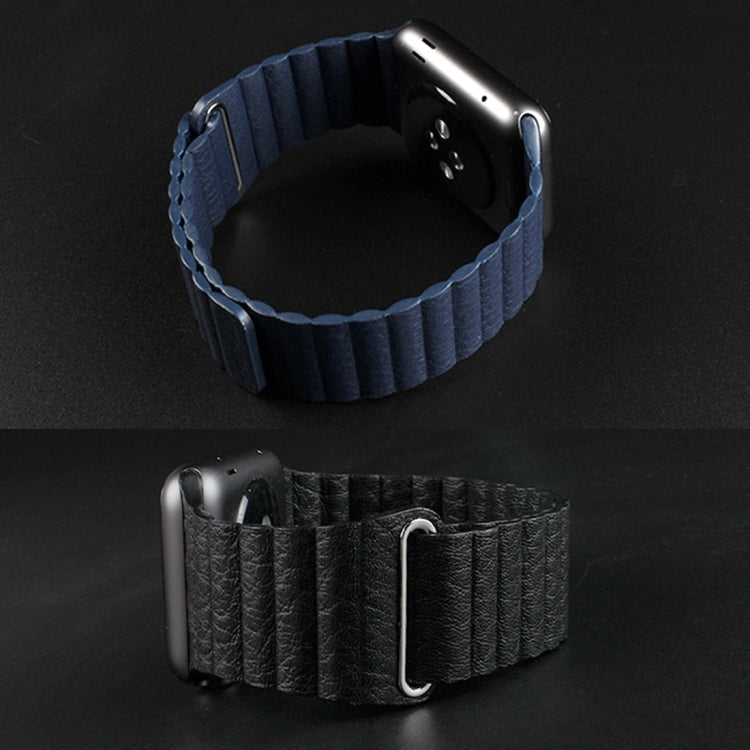 Frendorf | Für Apple Watch 38mm Loop Magnetverschluss Schließe PU Leder Uhrband (Khaki)