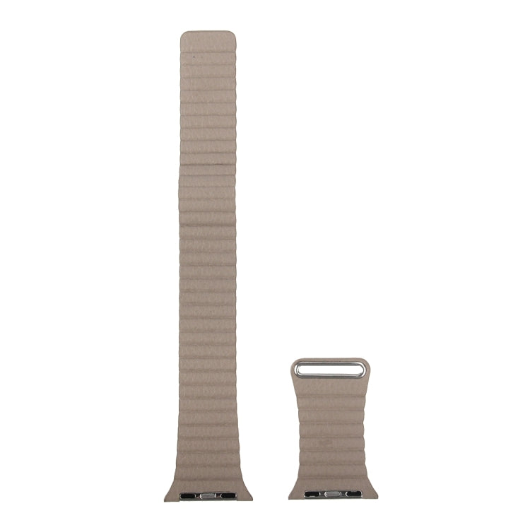 Frendorf | Für Apple Watch 38mm Loop Magnetverschluss Schließe PU Leder Uhrband (Khaki)