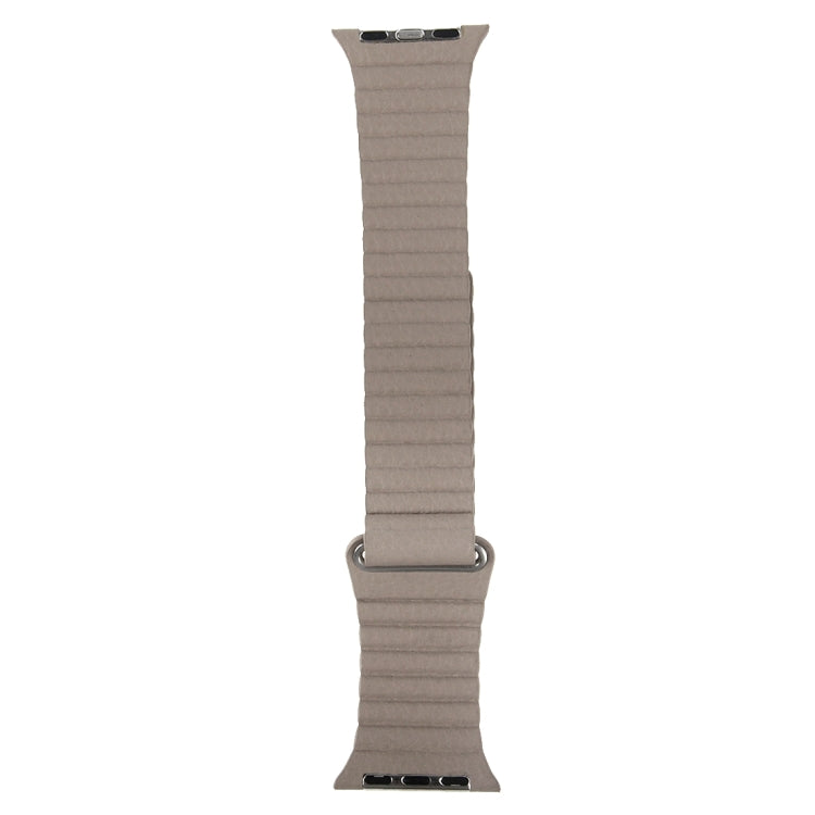 Frendorf | Für Apple Watch 38mm Loop Magnetverschluss Schließe PU Leder Uhrband (Khaki)