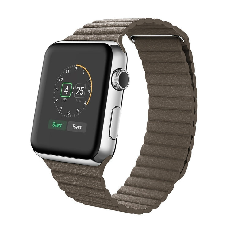 Frendorf | Für Apple Watch 38mm Loop Magnetverschluss Schnalle PU Leder Uhrband (Braun)