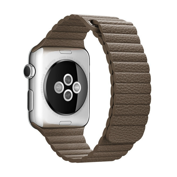 Frendorf | Für Apple Watch 38mm Loop Magnetverschluss Schnalle PU Leder Uhrband (Braun)