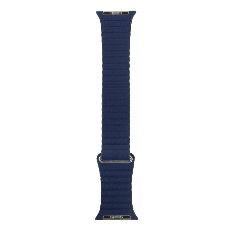 Frendorf | Für Apple Watch 42mm Loop Magnetverschluss Clasp PU Leder Uhrenarmband (Dunkelblau)