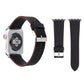 Frendorf | Für Apple Watch Series 10 42mm / 9&8&7 41mm / SE 3&SE 2&6&SE&5&4 40mm / 3&2&1 38mm Einfaches Fashion Echtes Leder Lochmuster Armband (Schwarz)