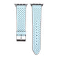 Frendorf | Für Apple Watch Series 10 42mm / 9&8&7 41mm / SE 3&SE 2&6&SE&5&4 40mm / 3&2&1 38mm Einfaches Mode Echtes Leder Lochmuster Uhrenarmband (Blau)