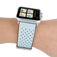Frendorf | Für Apple Watch Series 10 42mm / 9&8&7 41mm / SE 3&SE 2&6&SE&5&4 40mm / 3&2&1 38mm Einfaches Mode Echtes Leder Lochmuster Uhrenarmband (Blau)