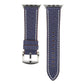 Frendorf | Für Apple Watch Series 10 42mm / 9&8&7 41mm / SE 3&SE 2&6&SE&5&4 40mm / 3&2&1 38mm Einfaches Mode Echtes Leder Cowboy Muster Uhrenarmband (Dunkelblau)