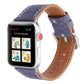 Frendorf | Für Apple Watch Series 10 42mm / 9&8&7 41mm / SE 3&SE 2&6&SE&5&4 40mm / 3&2&1 38mm Einfaches Mode Echtes Leder Cowboy Muster Uhrenarmband (Dunkelblau)